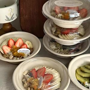 Bol en pulpe de papier jetable en gros, style Ins, pour yaourt froid, fruits coupés, yaourt grec et <span class=keywords><strong>fromage</strong></span> - Product Image 4