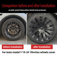 Penjualan laris hub roda Y19-Inch 14 warna pola G hitam Matte dengan sentuhan krom Set 4 buah