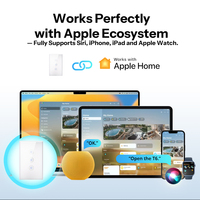 SONOFF T6 120 Matter TX Gen2 US Interrupteur mural tactile intelligent avec relais détachable, minuterie réglable, localisateur, compatible avec l'écosystème Apple