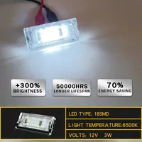2 pièces - Ensemble d'éclairage de plaque d'immatriculation LED pour BMW E46 4D Sedan/5D Touring Série 3 Sedan Touring/Estate/Compact