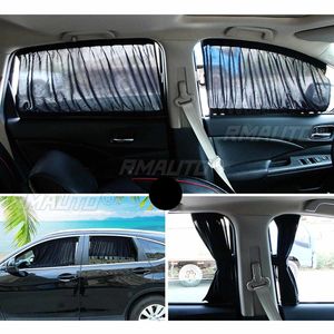 2Pcs/Set Black Auto Car Protection Curtains Anti-UV Sun <b>Shade</b> Side <b>Window</b> Visor Mesh Cover Shield Car Interior Accessories - Product Image 4