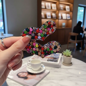 Trending stile coreano cuore di cristallo metallo strass forcine per capelli semplici accessori per lo Styling dei capelli all'ingrosso carino vendita calda - Product Image 3