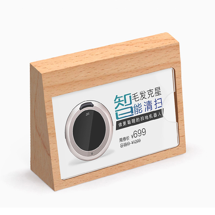 Wood Tag Display Stand Countertop Tag Display Rack Price Tag Display Holder With Customized Logo