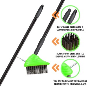 ชุดแปรงปูพื้นแบบยืดหดได้ 3 in 1 พร้อมแปรงลวดกำจัดวัชพืชและตะไคร่น้ำ - Product Image 6