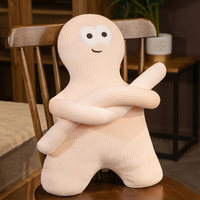 Coussin en peluche en velours côtelé mignon, coussin de soutien émotionnel en forme de poupée, jouet doux humanoïde Kawaii, vente en gros personnalisée