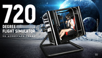 Plataforma de Movimiento con Rotación de 720 Grados, Simulador de Vuelo VR, Máquina de Arcade
