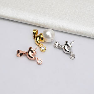 Pendentif en argent S925 en forme de chapeau de Père Noël, accessoire de bijouterie DIY pour femmes, pendentif en perle avec sertissage vide, numéro d'article 638 - Product Image 1