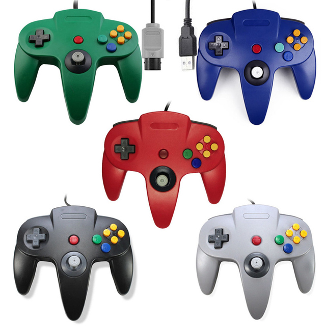 USB Wired Gaming Joystick for Nintendo N64 Gamepad Controller Game Pad PC Controller for N64 Joypad