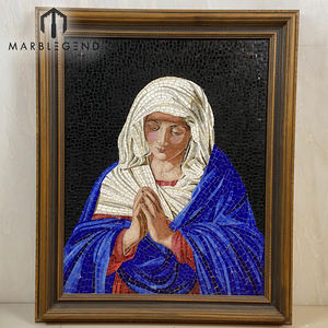 Diseño personalizado arte <span class=keywords><strong>de</strong></span> pared <span class=keywords><strong>de</strong></span> mosaico decoración religiosa monja <span class=keywords><strong>de</strong></span> mosaico <span class=keywords><strong>de</strong></span> vidrio arte Mural - Product Image 2