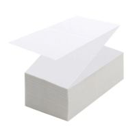 Recyclable 4 "X 6" Fanfold 500 étiquettes par pile adhésif étanche Direct thermique Fanfold 4x6 étiquette d'expédition autocollant pour USPS