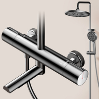 Meilleure vente en stock : Ensemble de douche thermostatique à touches piano, 4 modes, 4 sorties, jet doux, chromé – Le favori d'Europe et d'Amérique