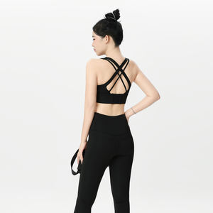 ชุดโยคะเอวสูง 2 ชิ้น พิมพ์โลโก้ได้ ชุดออกกำลังกาย ชุดฟิตเนส ยืดหยุ่นสูง สำหรับผู้หญิง - Product Image 4