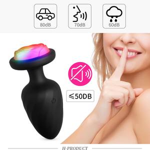 Renk değiştirme gül vibratör Anal Plug uzaktan kumanda titreşimli BDSM Pusy vibratör büyüt Anal yapay penis seks sevinç oyuncak Lady ürün - Product Image 2