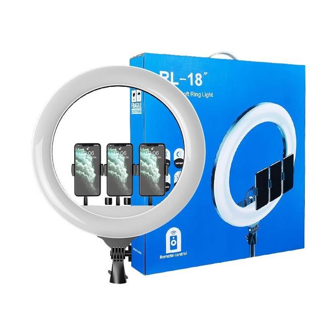 RL-18 Remote 45cm 18inch LED Dimmable Makeup Video Ringlight 85W RL 18 Selfie Ring Lamp with Tripod Stand