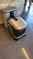 Robot Pembersih Lantai Komersial 4-in-1, Auto Scrub Mop Sweep Vacuum, Pembersih Lantai Industri Dengan Tangki Air 50L untuk Gudang Pabrik