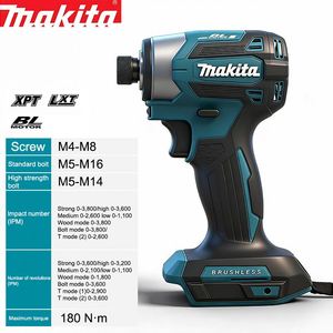 Atornillador de Impacto Inalámbrico Original <span class=keywords><strong>Makita</strong></span> DTD173 de 18 V y 3600 RPM, Destornillador <span class=keywords><strong>Eléctrico</strong></span> de 180 Nm con Modo T para Madera/Pernos, Compatible con Batería <span class=keywords><strong>Makita</strong></span> de 18 V - Product Image 3