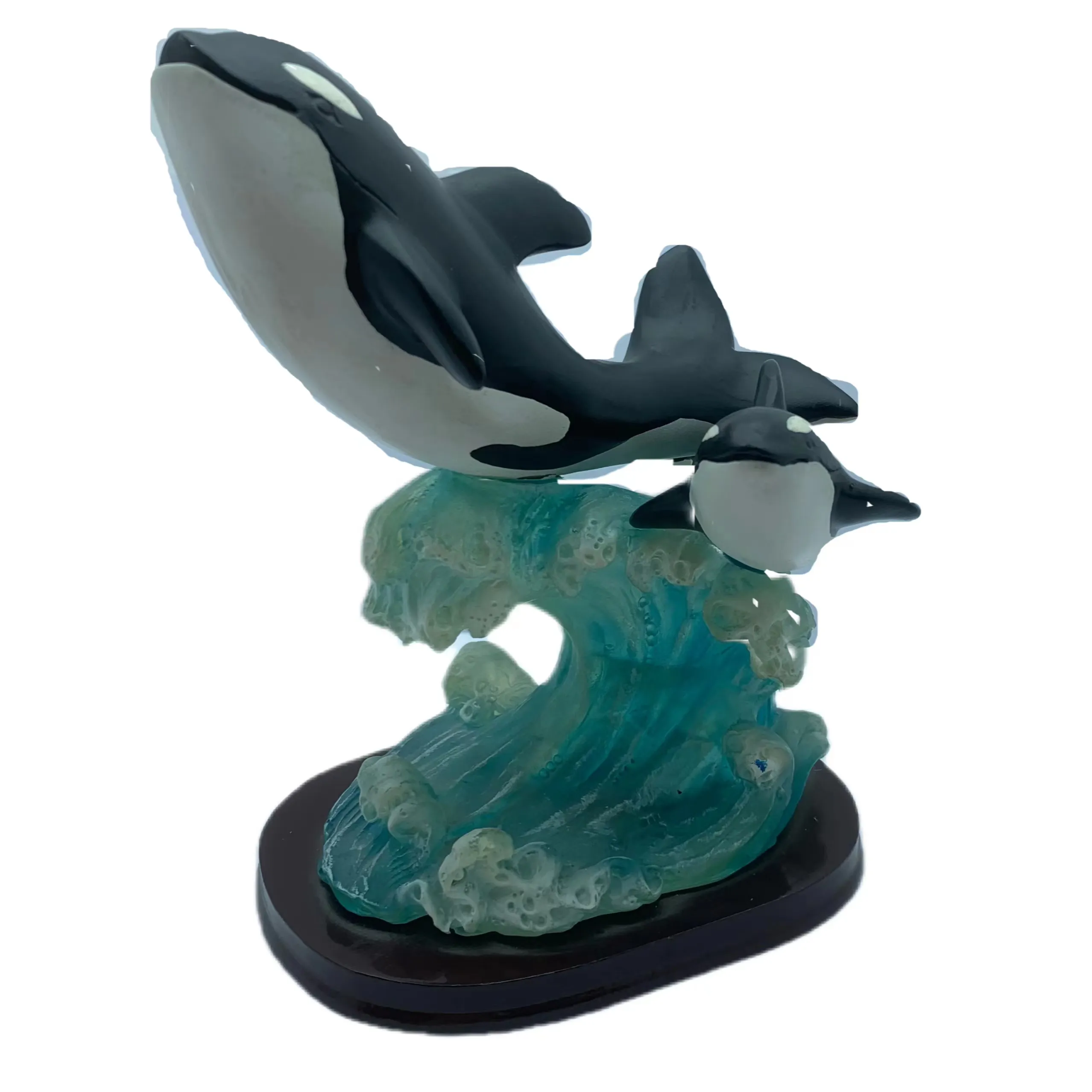تمثال من الراتنج, فن تجريدي على شكل حيوان من الإيبوكسي الراتنج الحرف اليدوية هدية المحيط الحوت ديكور المنزل (كبير)