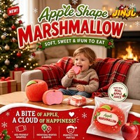 TikTok's virale kerstvloerdecoratie voor kinderen: appelvormige marshmallows en halal snoepjes voor een afternoon tea party.