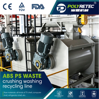 Machines de broyage et de séchage en plastique de niveau alimentaire de bouteille de lait HDPE PE ligne de lavage en plastique gaspillée