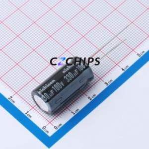 Condensateur électrolytique en aluminium à montage traversant UVR2A331MHD, montage traversant, D12.5xL25mm 330uF 20% 100V 760mA-120Hz - Product Image 1