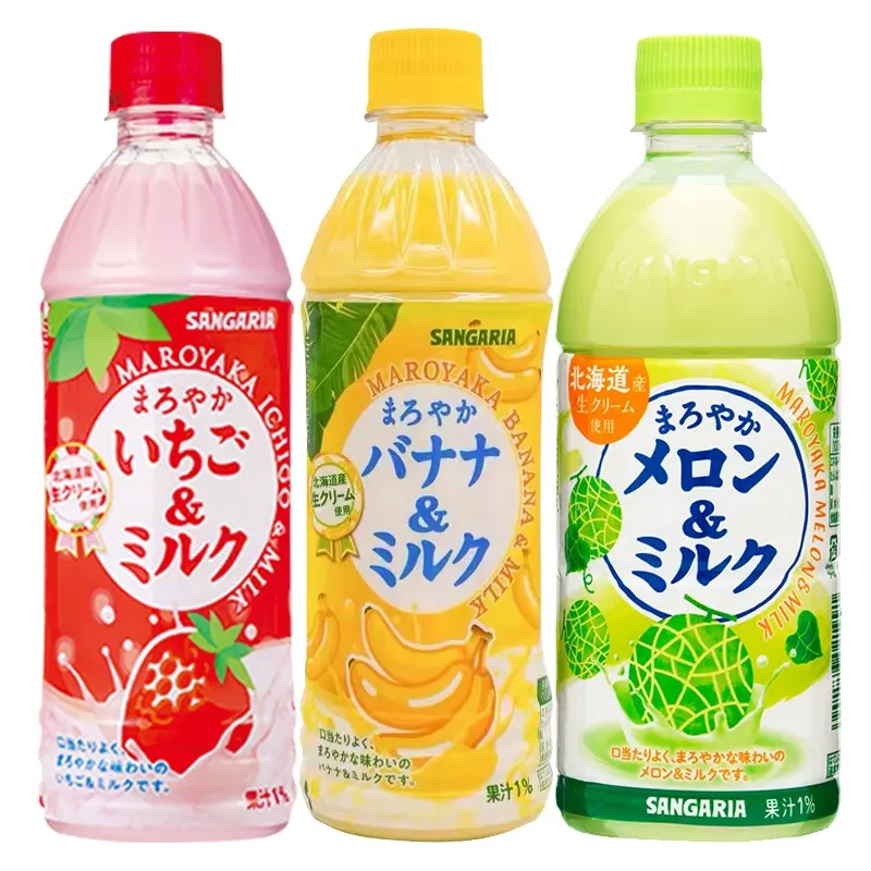 Japanse Sangaria Premium Kwaliteit Bananenmelkdrank 500Ml Verfrissende Exotische Fruitsmaak Met Carbonaat Groothandel Snacks