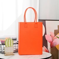Sac fourre-tout personnalisé en feutre non tissé, sac à main souple cousu, impression par transfert thermique couleurs mélangées, cadeau promotionnel, sac de voyage