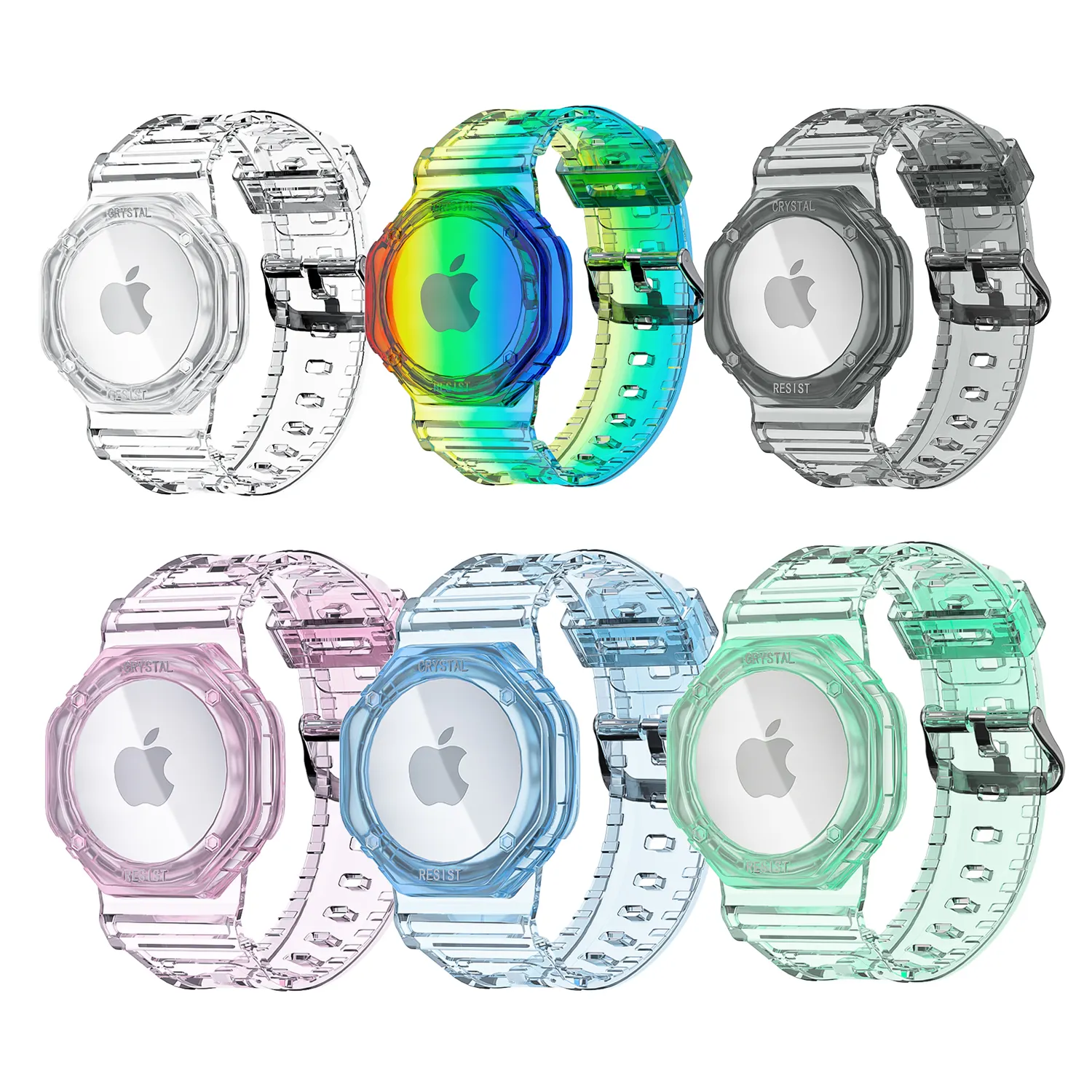 AirTag-Armband für Kinder Ältere verstellbarer Anti-Lost-GPS-Tracker TPU-Hülle Überzug Uhrenband 4,5 bis 7,8 Radius für Mädchen Jungen