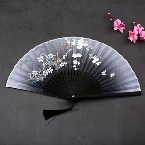 2023 Custom Printed logo Personalized Bamboo Paper and Fabric Folding Hand Fans - Product Image 4