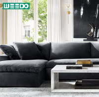 Ensemble de canapés élégants pour salon, meubles modernes modulaires d'intérieur, confortables et écologiques pour villa, hôtel, maison
