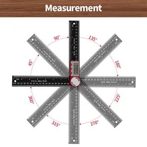 0-200 Digital Meter Angle Transparent Angle Digital Ruler Electron Angle Finder Digital Caliper Measuring Tool