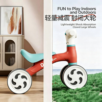 Trottinette à pousser portable pour enfants, 4 roues, avec lumières et musique, jouet d'extérieur en plastique pour garçons et filles