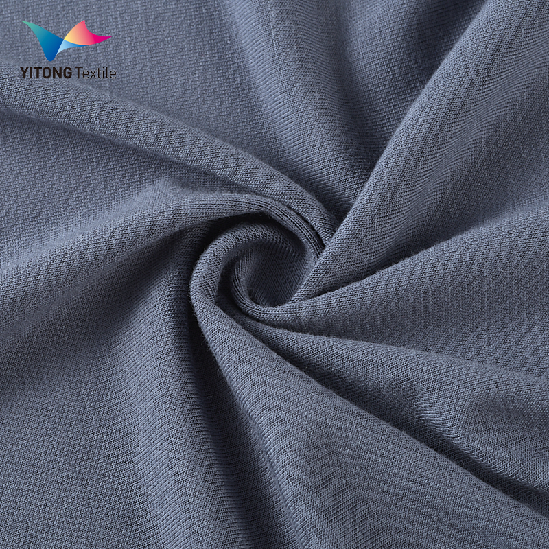 Custom 180 GSM Viscose Fabric Plain Knit Fabric 67% Viscose 28% Polyester 5% Spandex Fabric for Sportswear T Shirt