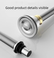 Promotion : Siphon de vidange double bac en acier inoxydable moderne et durable, anti-odeurs, pour évacuation de lavabo