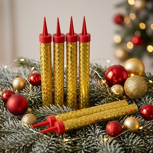 Bougie <span class=keywords><strong>Fontaine</strong></span> Scintillante Dorée pour Gâteau, Bougie Feux d'Artifice à Longue Durée de Combustion pour Gâteau d'Anniversaire, Fête de Mariage - Product Image 5