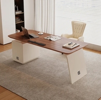 Bureau de direction en bois massif, luxueux, moderne, ergonomique, durable, multifonctionnel, avec rangement, bureau d'ordinateur