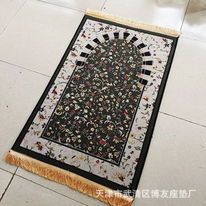 Alfombra educativa de poliéster moderna para rezar, alfombra de oración turca lavable hecha a mano para uso doméstico, venta al por mayor para musulmanes - Product Image 1