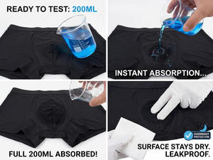 Hygieia 200ML Mutande Assorbenti Super Impermeabili in Bambù Riutilizzabili per Incontinenza, Protezione Notturna per Anziani - Product Image 4