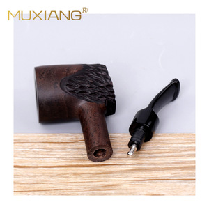 MUXIANG Wooden Tobacco Pipe Straight Handle Hammer Shape 9mm Filter Mouthpiece Smoking Accessory - Product Image 5