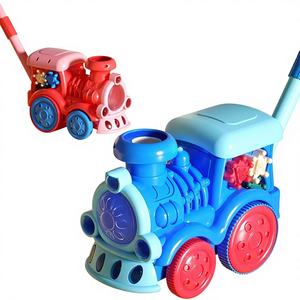 Jouet pour enfants, petit train à bulles, chariot avec fonction pousse-tire, en plastique, pour bébés de 0 à 24 mois - Product Image 1
