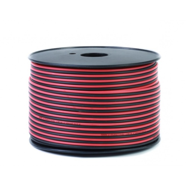 16AWG Copper Wire 16/2 Gauge Red Black OFC Electrical Cable 2 Conductor Parallel 12V/24V DC Flexible Extension Cords 100M Roll