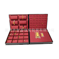 Plateau à bijoux noir finition dorée, style chinois traditionnel, doublure en soie, pour rangement de bagues, plateau de présentation pour diffusion en direct, modèle