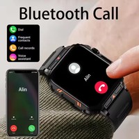 Moda deportes Smartwatch al aire libre impermeable Smartwatch hombres con IOS Android respuesta llamada Batería grande Fitness Tracker