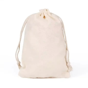 Sacs d'emballage en coton biologique écologiques en mousseline personnalisés avec cordon de serrage pour femmes, vente en gros - Product Image 6