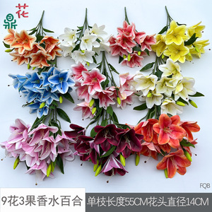 Flores Artificiales de Lirio de Seda de Alta Gama, Resistentes al Agua, Decoración para el Hogar, Decoración Navideña - Product Image 4