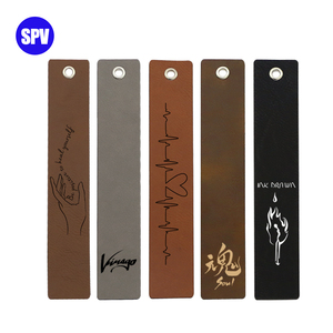Signet en cuir Pu vierge de gravure au laser 5*6cm, signet en similicuir lasérisable accepte le logo ou le design personnalisé
