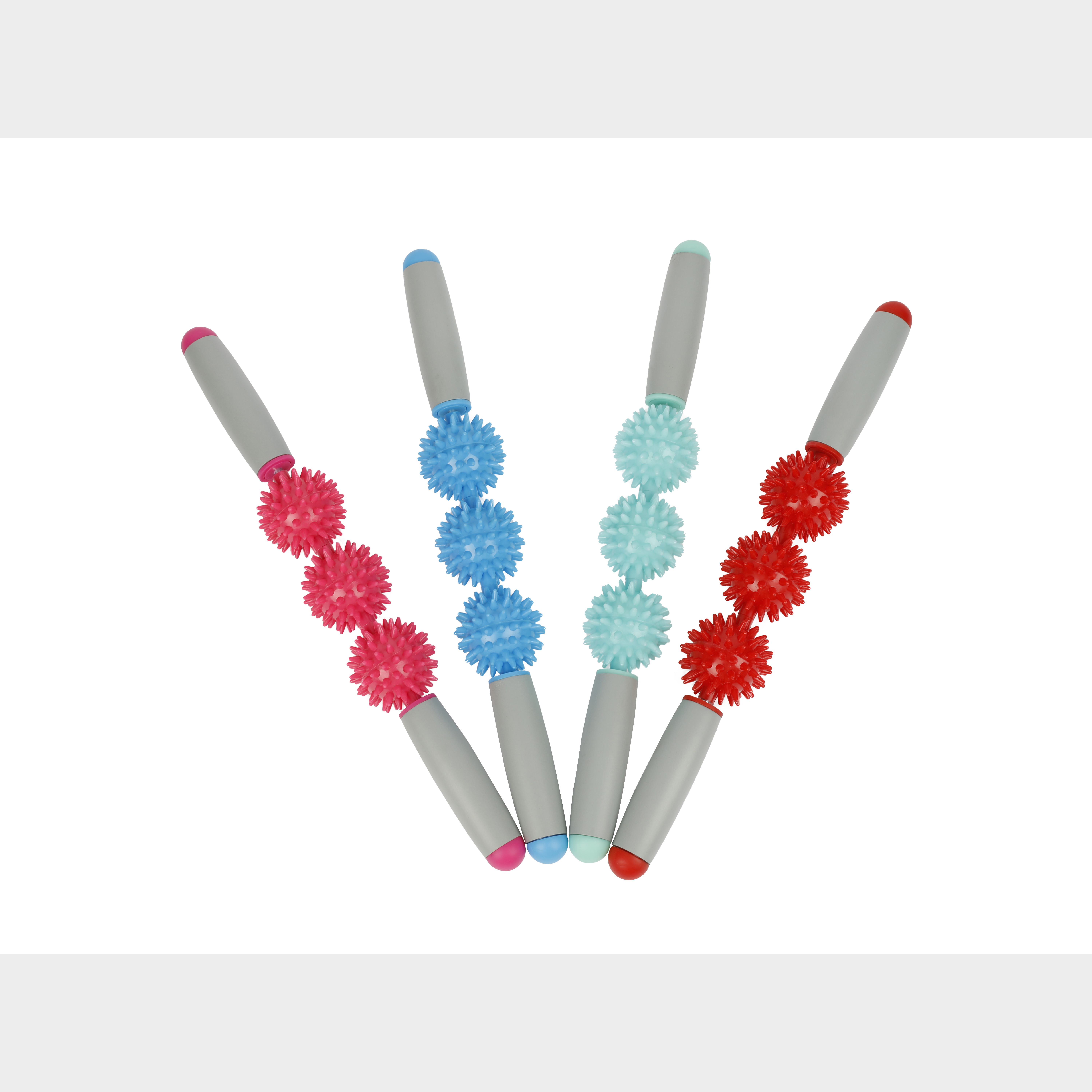 Hot Style Yoga Massage Roller Stick Body Muscle Massage Stick With 3 Spiky Balls