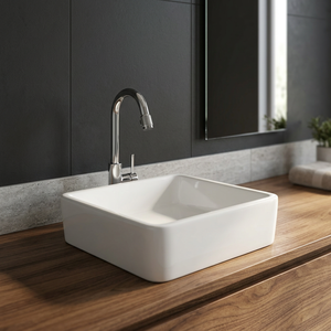 Évier de comptoir en céramique au design floral moderne de luxe avec lavabo en granit résistant à l'eau pour la décoration de salle de bain - Product Image 6