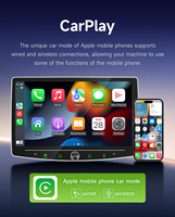 Autoradio Android BQCC 10,1'' 1Din Quad Octa DSP 4G GPS WIFI BT pour unité centrale universelle RDS avec Carplay sans fil et Android Auto