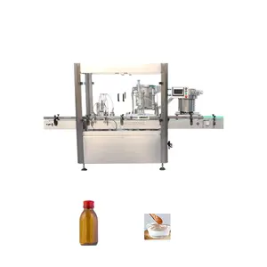 Máquina automática de llenado y tapado de líquido de tinta de jarabe de jugo de alta eficiencia, máquina de llenado y tapado de líquido de alta eficiencia