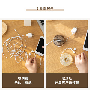 Desktop Data Cable Storage Box Transparent Mini Plastic Phone Earphone Organizer Covered Durable 50g Coffee Red Green - Product Image 5